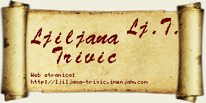 Ljiljana Trivić vizit kartica